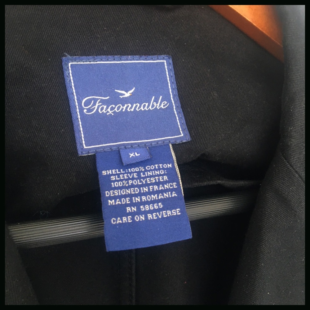 Faconnable Black Jacket. XL